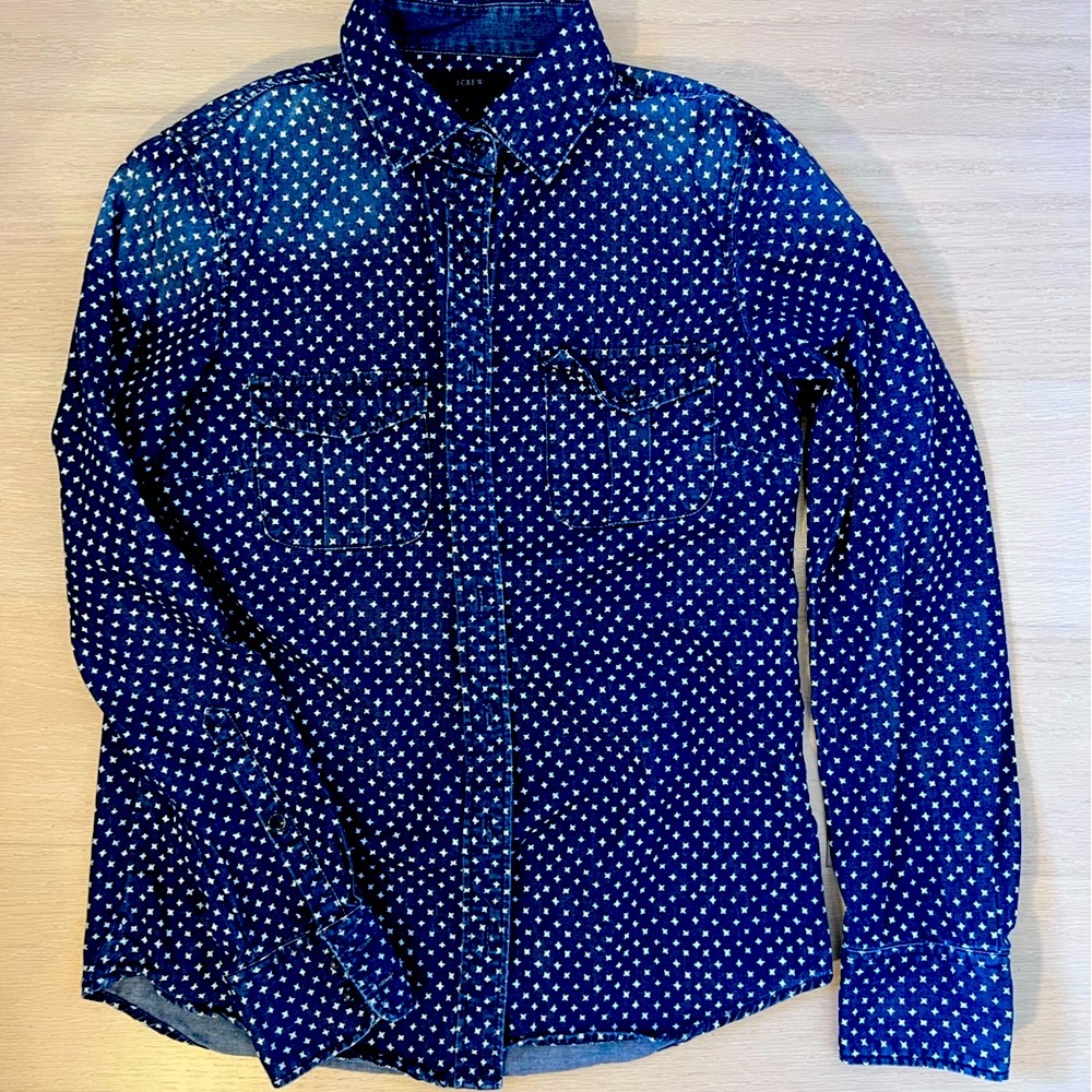 Cowgirl Style Fitted Jean Button Up